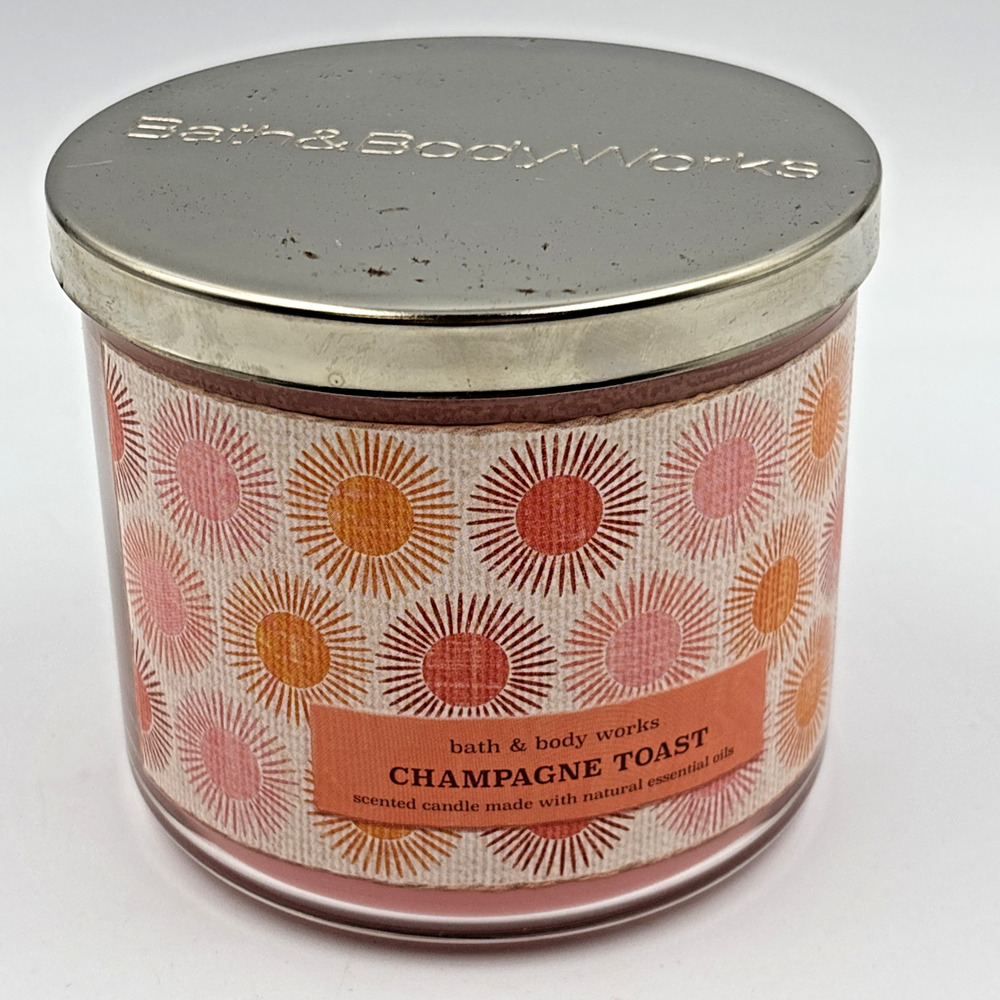 Bath & Body Works White Barn Champagne Toast 3 Wick Candle